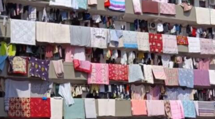 學?，F(xiàn)曬被大場面！滾筒衣服烘干機即烘即干大件棉被 便捷好用