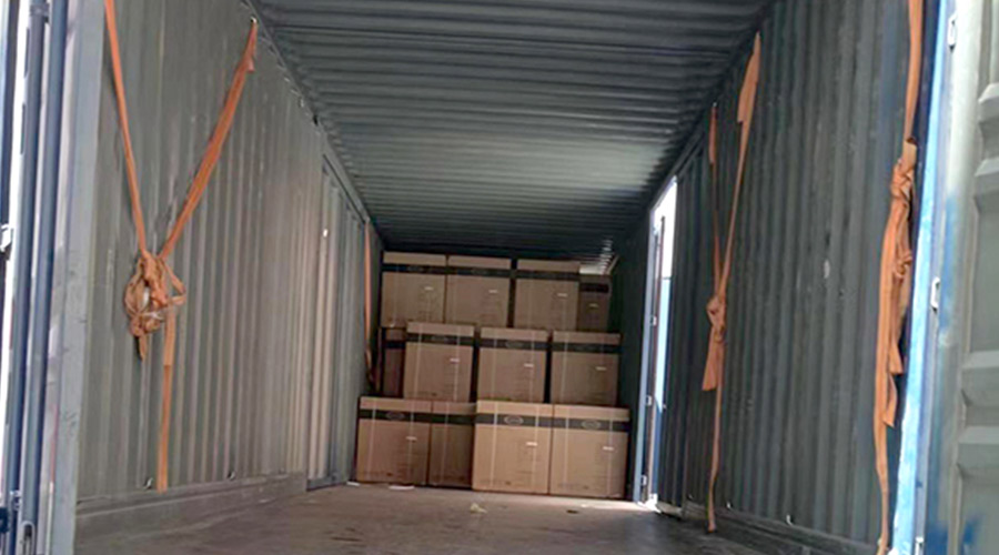 100臺(tái)12kg滾筒衣服烘干機(jī)裝柜完畢！順利出貨